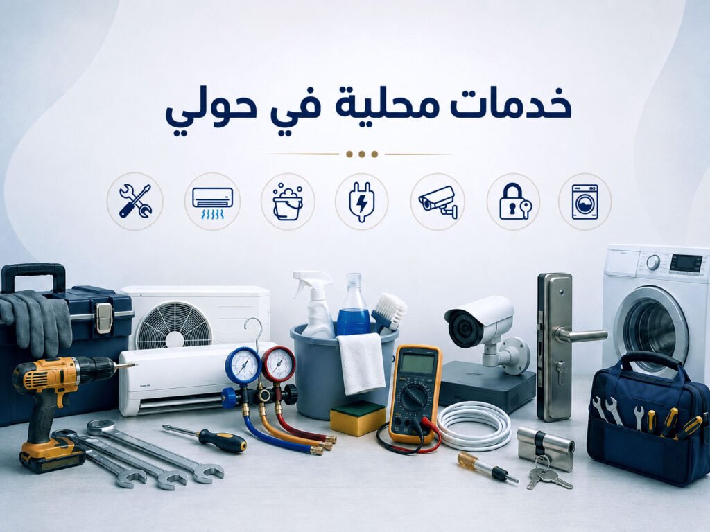 خدمات حولي خدمات محلية في حولي تشمل التكييف والتنظيف والكهرباء وكاميرات المراقبة والأقفال والأجهزة المنزلية